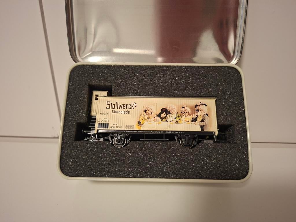 Marklin treinwagon trein wagon stollwerck cacao nieuw, Gelijkstroom of Wisselstroom, Ophalen of Verzenden, Märklin, Nieuw