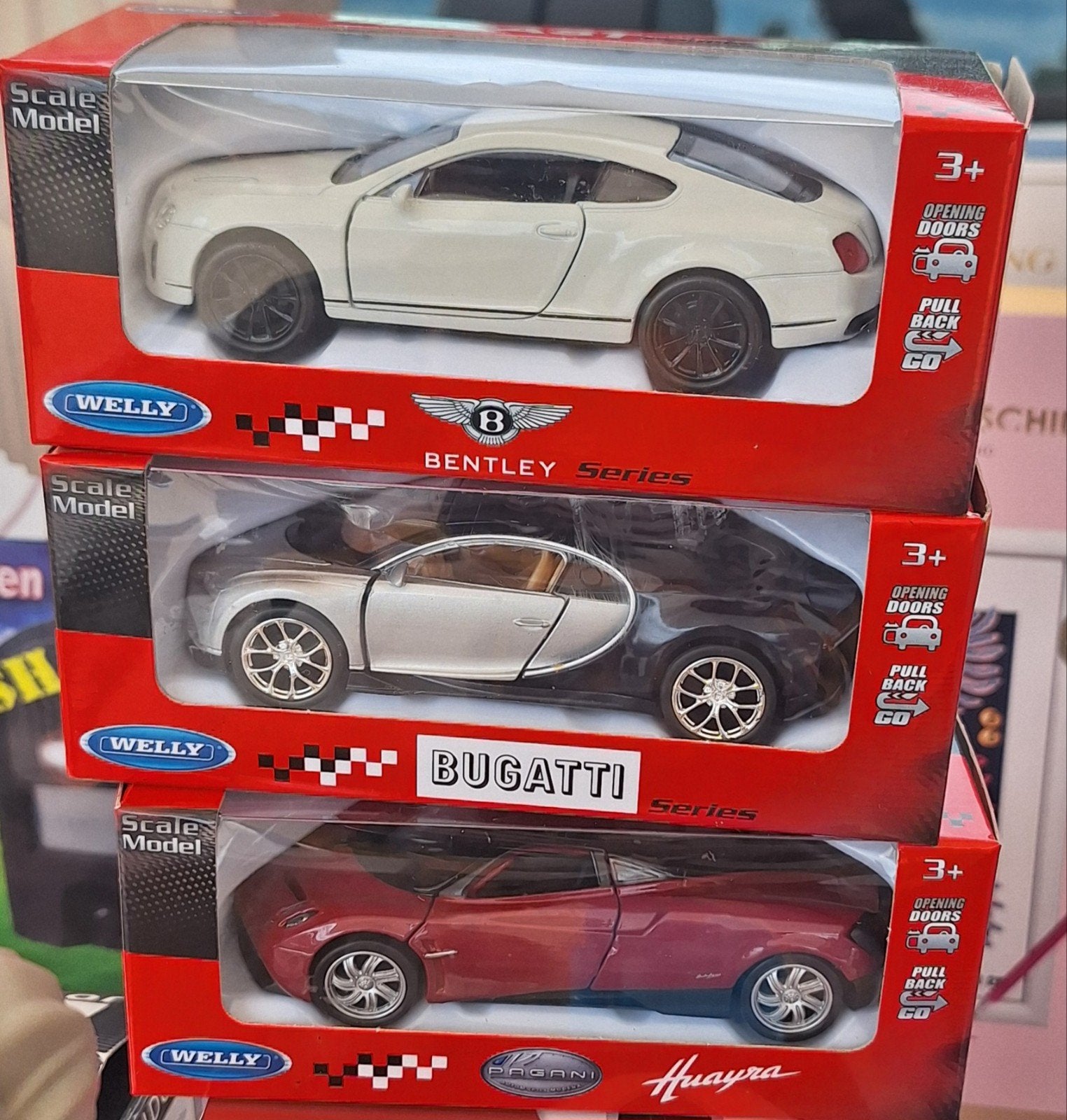 Welly NEX Schaalmodellen: Bentley, Bugatti, Pagani Huayra, Ophalen of Verzenden, Nieuw, Auto, Overige merken