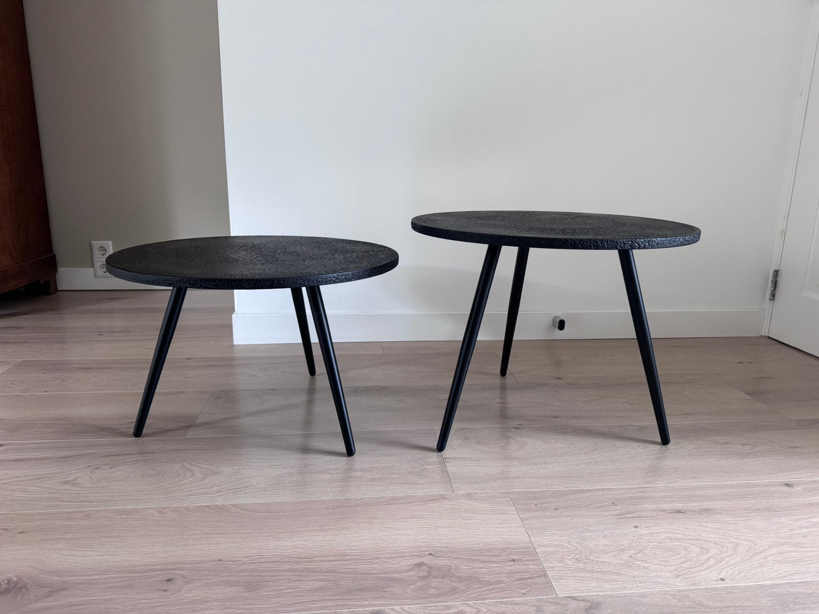 Woood bijzettafel set Suze, Ophalen, Zo goed als nieuw, Rond, Minder dan 55 cm
