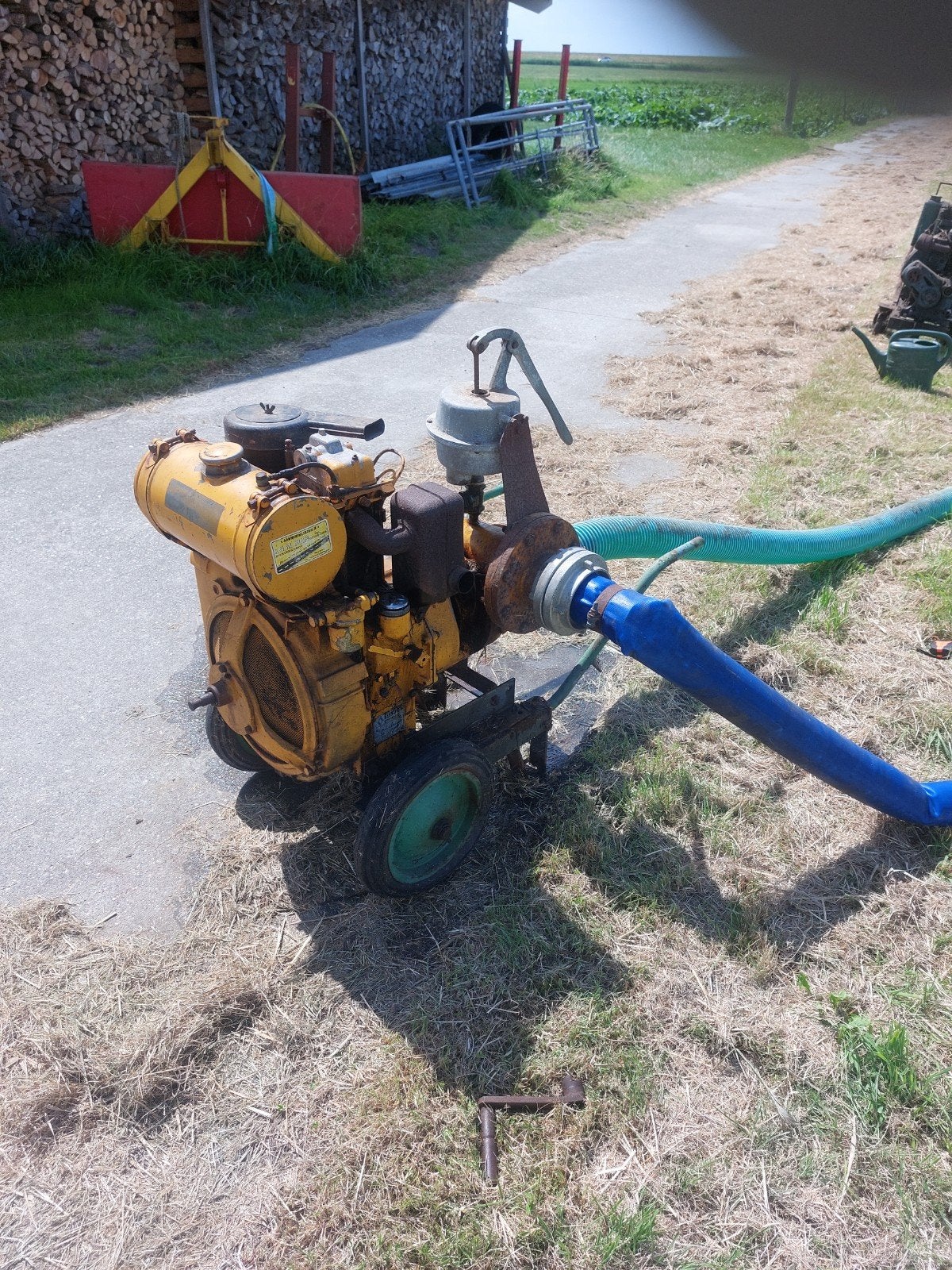 Bernard dieselmotor waterpomp beregeningspomp, Ophalen, Gebruikt, Beregeningspomp