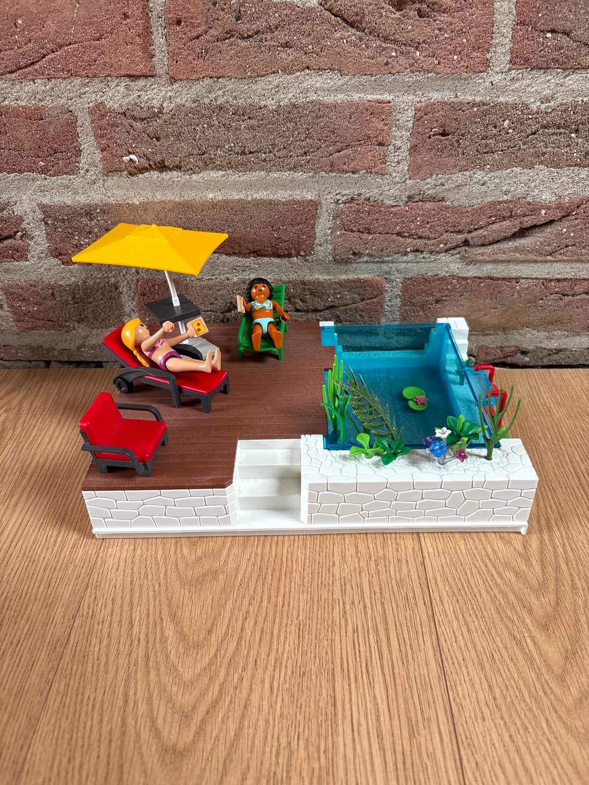 Playmobil Zwembad met ligstoelen en figuren, Ophalen, Gebruikt, Jongen of Meisje