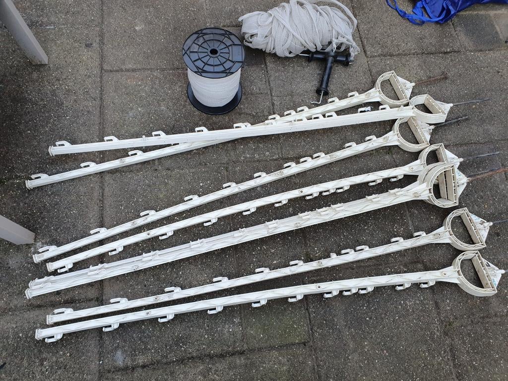Plastic weide schrikpaaltjes met draad handvatten., Ophalen, Gebruikt, Kunststof, Overige typen