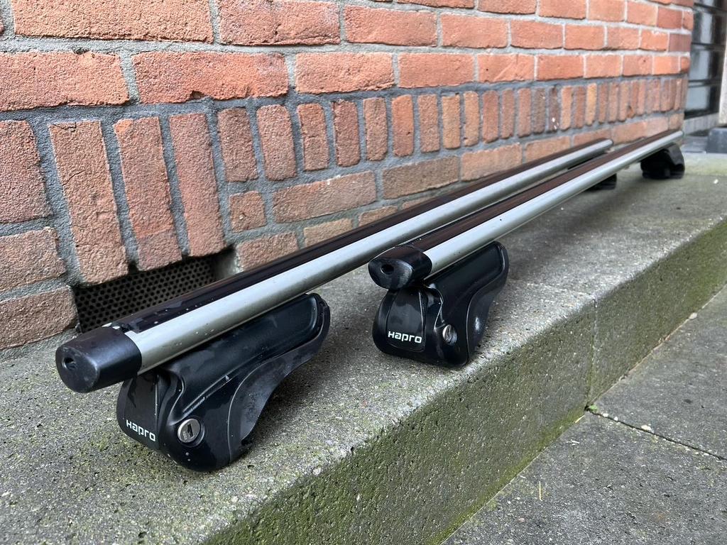 Aluminium dakdragers Hapro voor dakrailing, Ophalen, Gebruikt
