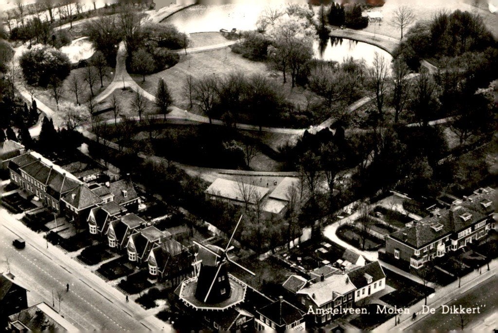 Amstelveen Molen De Dikkert # 650, Ophalen of Verzenden, 1940 tot 1960, Gelopen, Noord-Holland