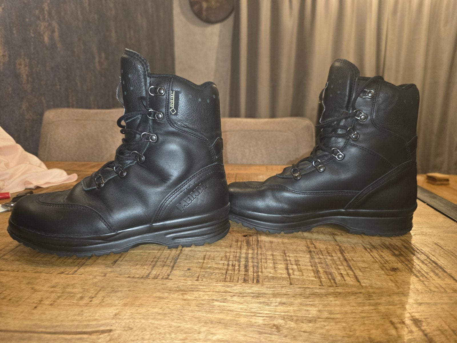 Meindl Gore-Tex wandelschoenen - Maat 42,5, Zwart, Ophalen of Verzenden, Zo goed als nieuw, Wandelschoenen of Bergschoenen