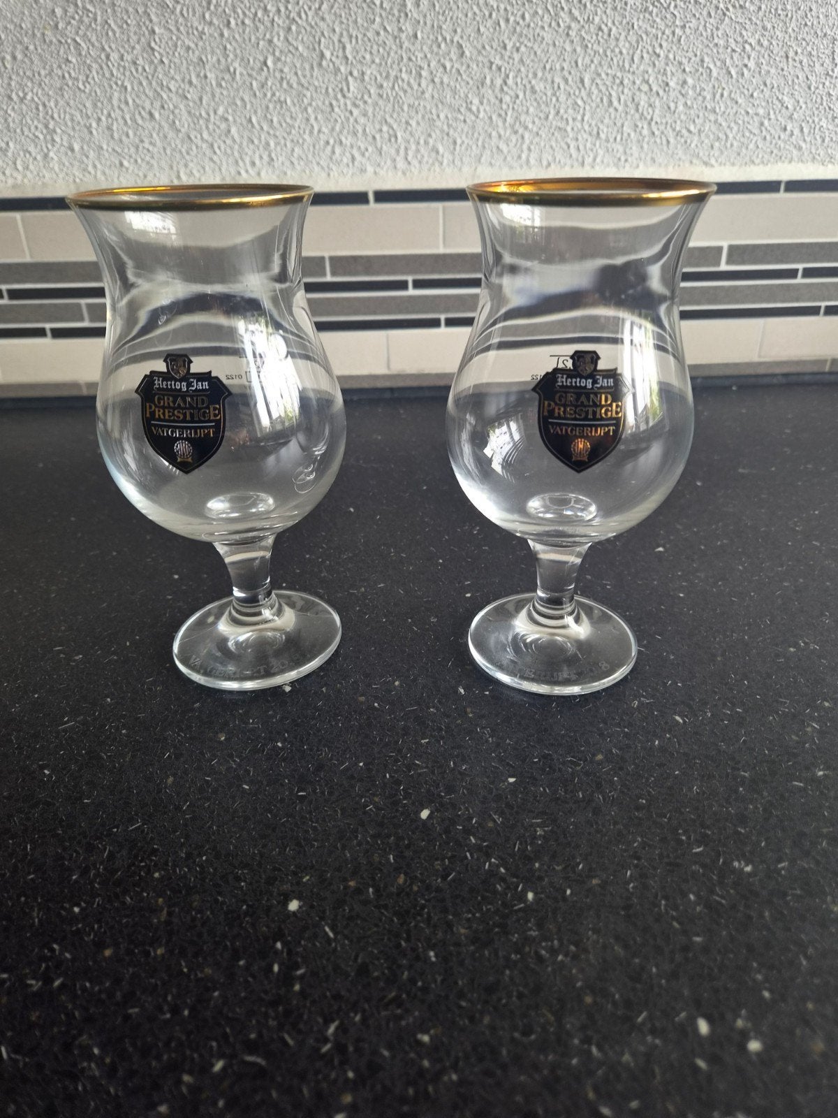 Hertog Jan Grand Prestige bierglazen (set van 2), Antiek en Kunst, Ophalen