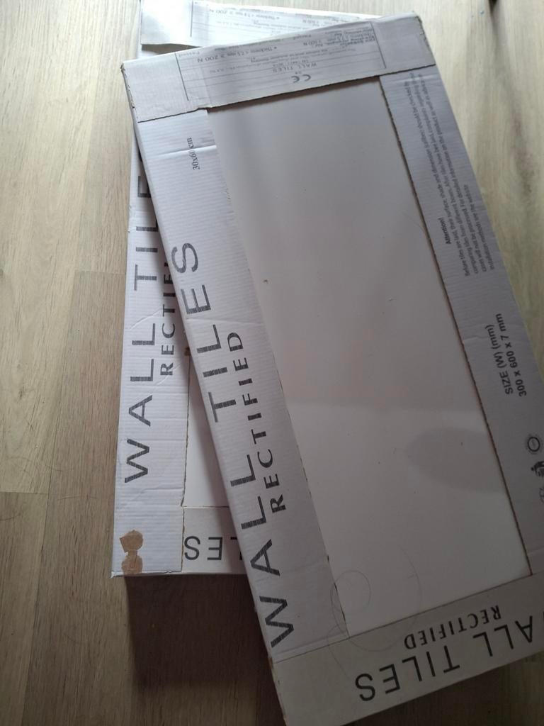 Wandtegels wit  30x60 cm, gerectificeerd 18stuks, Doe-het-zelf en Verbouw, Tegels, Ophalen, 40 tot 60 cm, Nieuw, Minder dan 5 m²