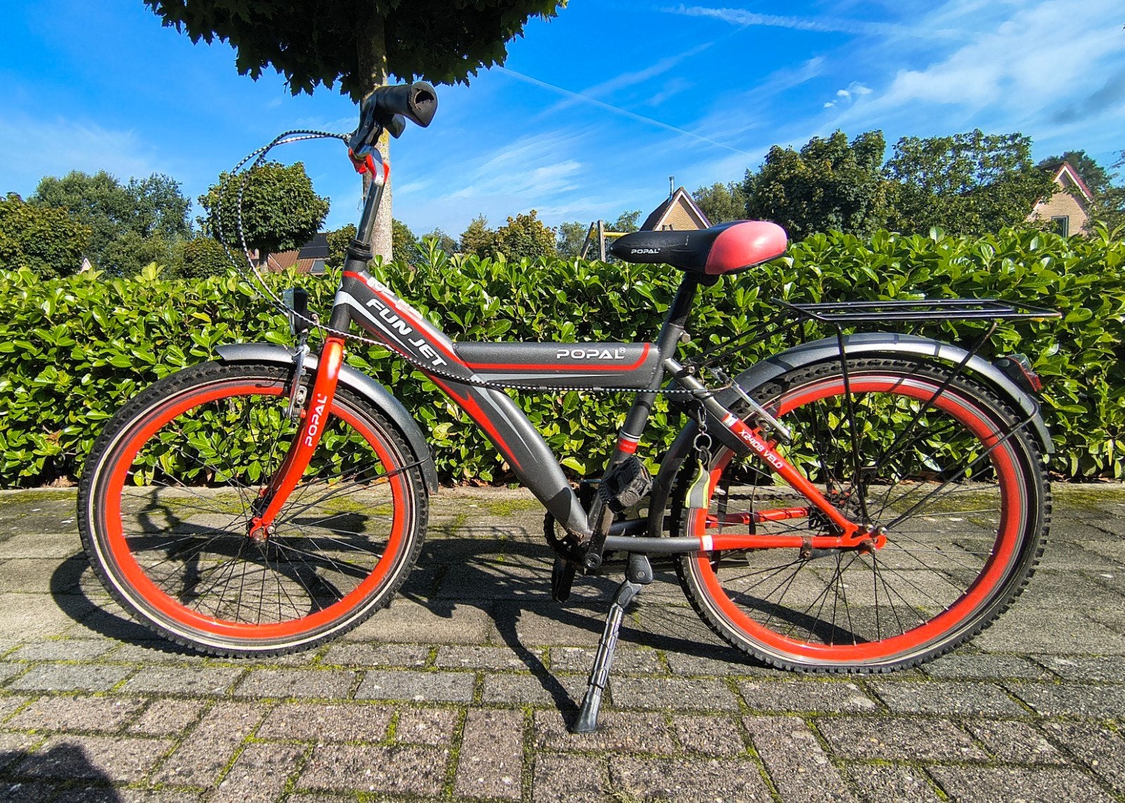Popal Fun Jet jongensfiets 24 inch, Ophalen, Terugtraprem, Handrem, Popal
