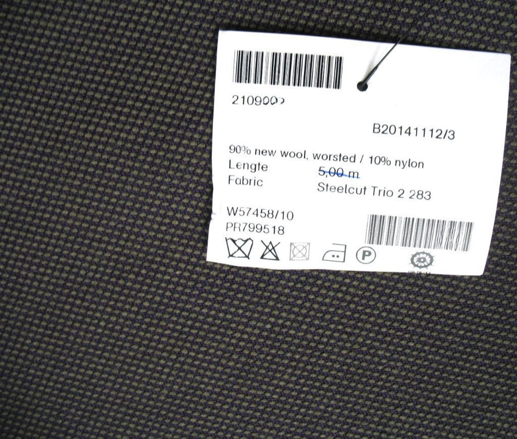 Kvadrat Steelcut Trio 3 283 paars+groen 2 restant meubelstof, Wol, 120 cm of meer, Paars, Nieuw