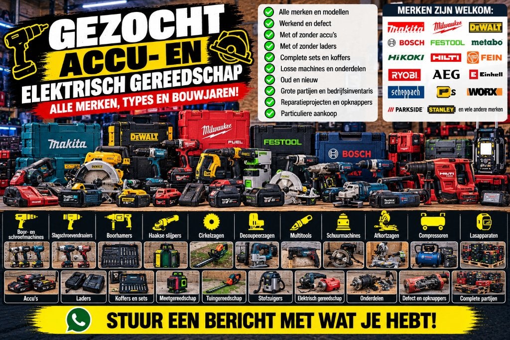 GEZOCHT GEREEDSCHAP – Makita, Milwaukee, DeWalt & meer, Ophalen, Kolomboormachine
