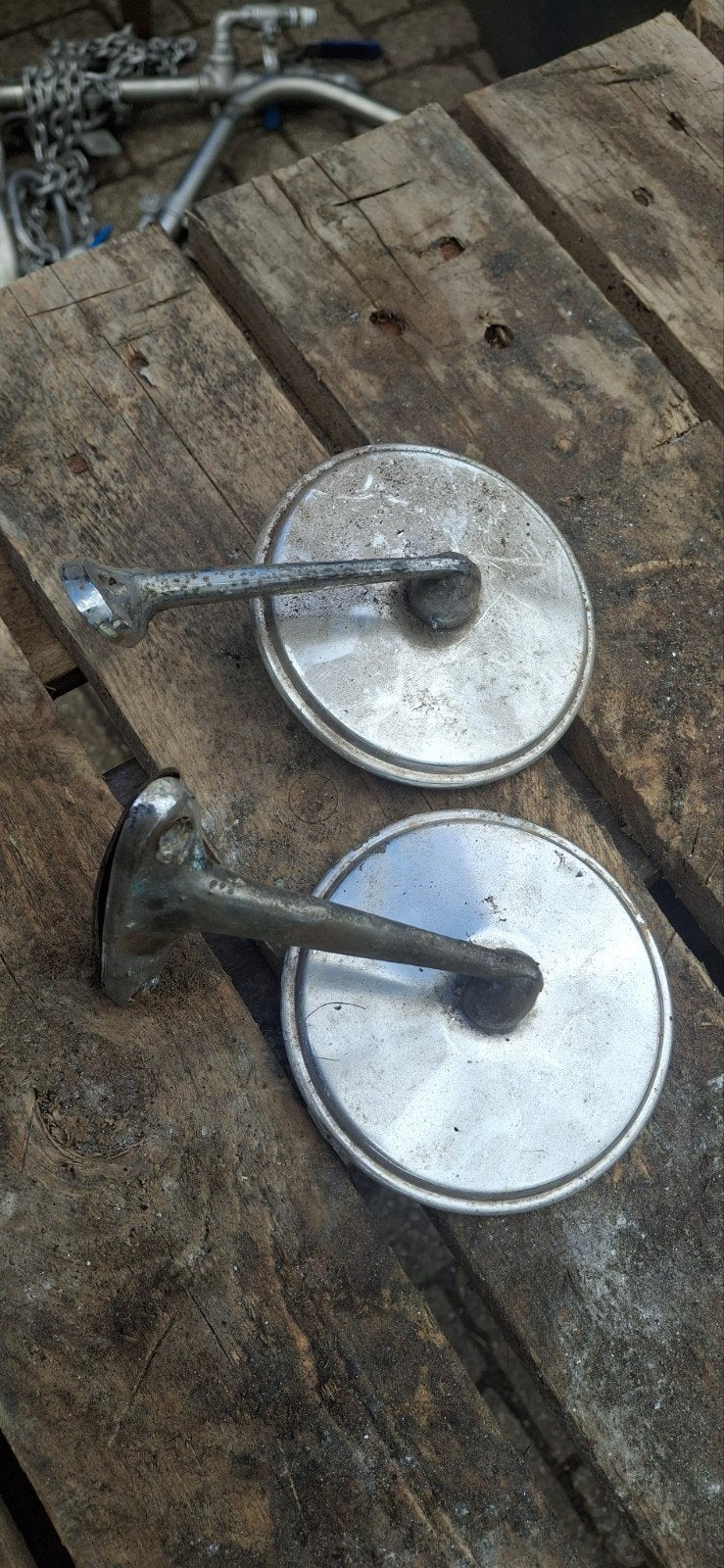 Ronde Verchroomde auto spiegels oldtimer, Ophalen, Nieuw