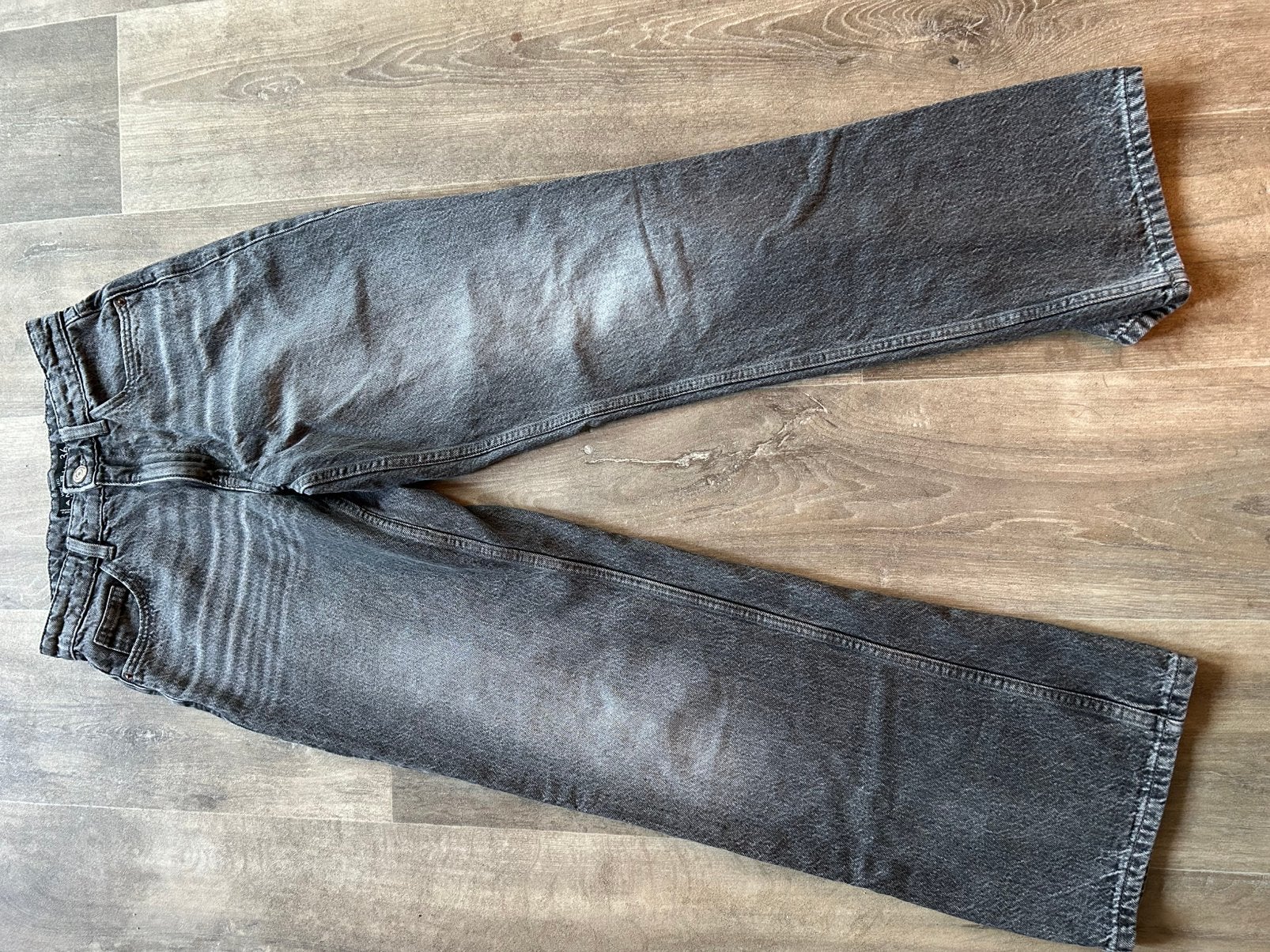 Broek dames wide leg maat 36 (S) het merk: amisu, Ophalen of Verzenden, Gedragen, Grijs, Overige jeansmaten
