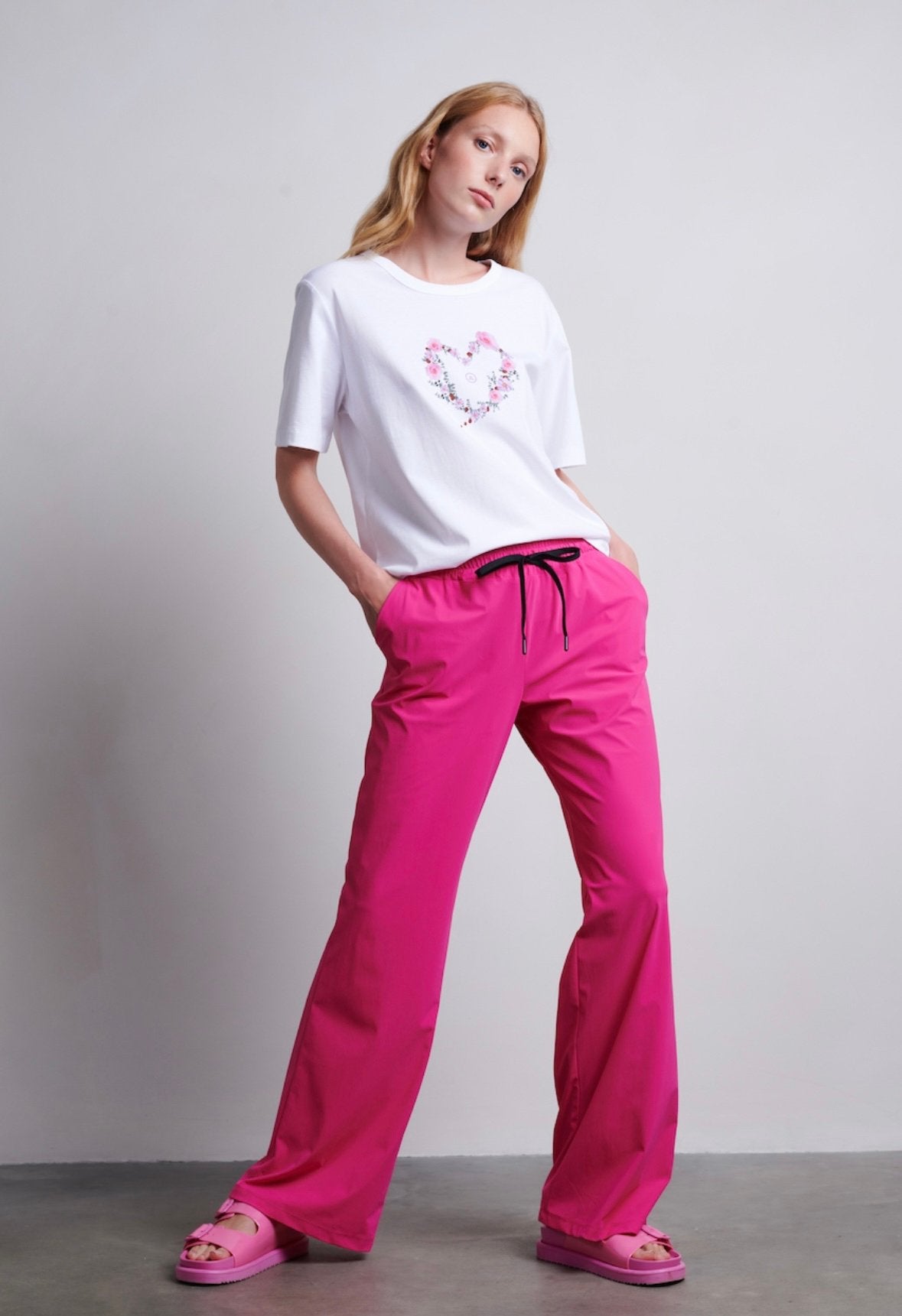 Jane Lushka roze travel broek wijde pijp maat S nieuw!, Nieuw, Ophalen of Verzenden, Roze, Maat 36 (S)