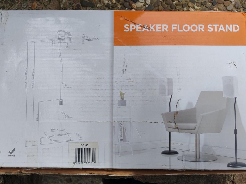 Speaker standaards - Zwart, verstelbaar, Audio, Tv en Foto, Luidsprekers, Ophalen of Verzenden, Nieuw, Front, Rear of Stereo speakers