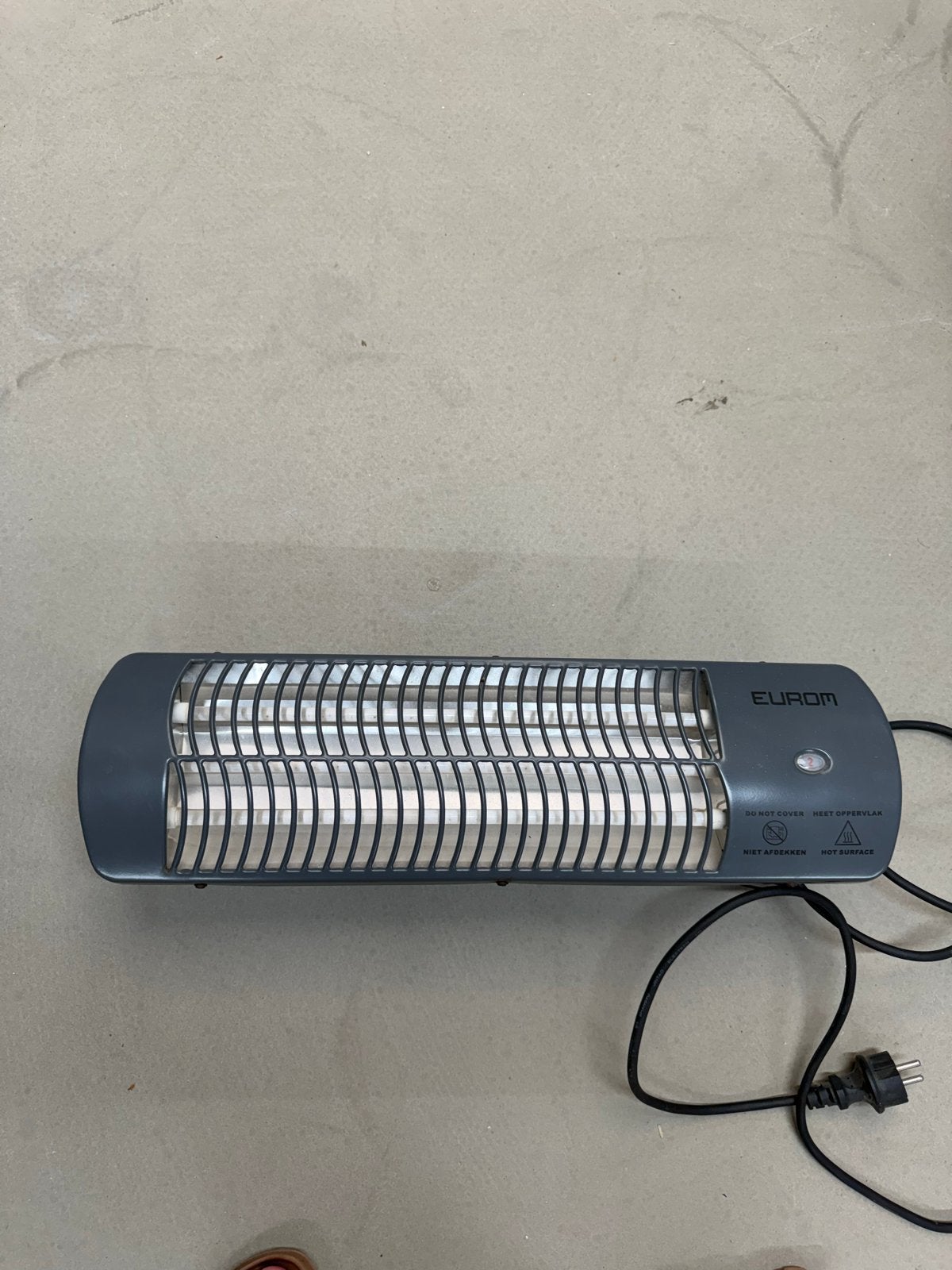 Eurom Q-time 1500 Terrasverwarmer - 1500 Watt, Gebruikt, Minder dan 30 cm, Kachel, Ophalen of Verzenden