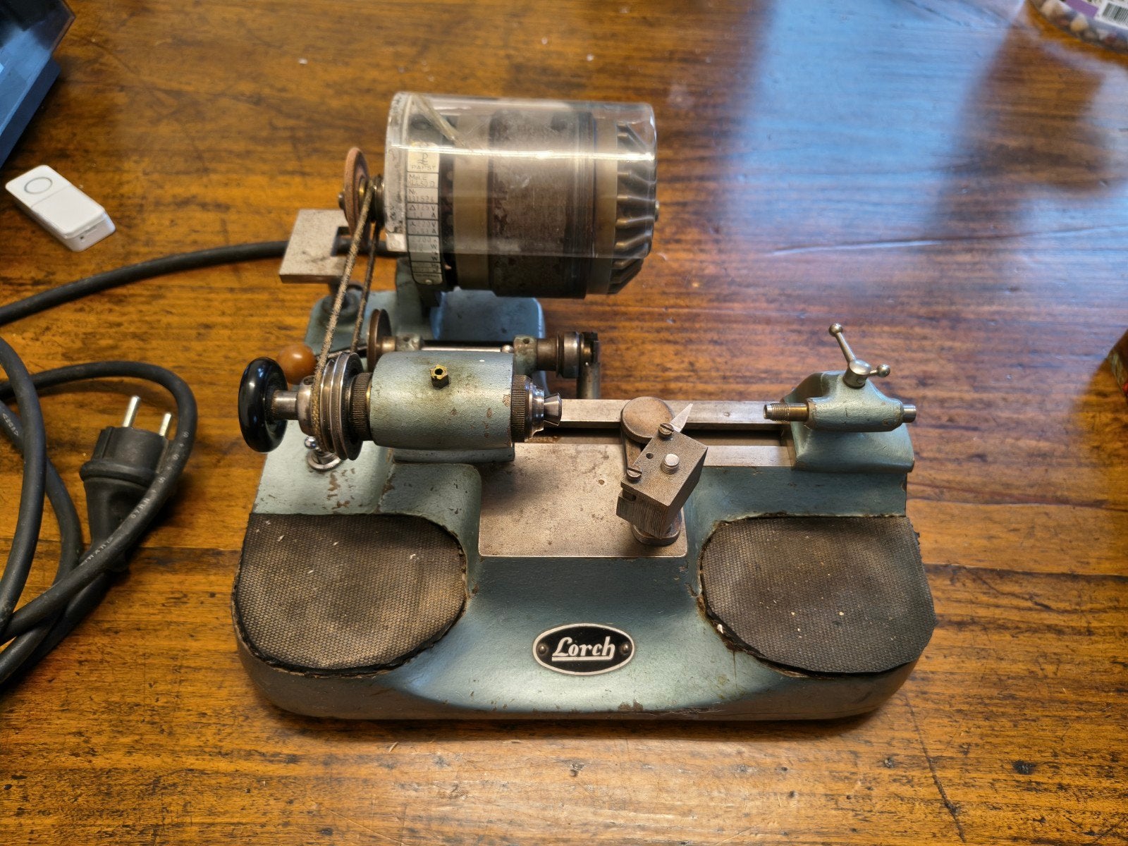Lorch Junior 8mm draaibank izgst met veel acc 30 spantangen, Ophalen, Gebruikt, Metaaldraaibank, Minder dan 500 mm