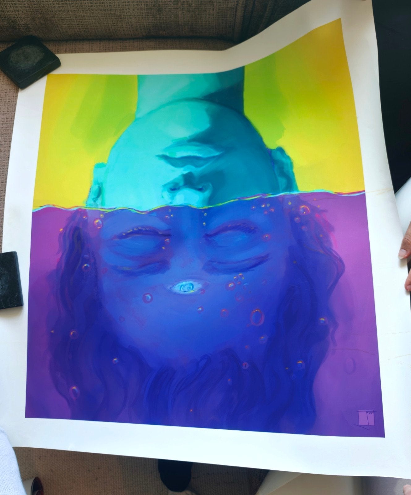 Phazed artiestenposter - Uniek kunstwerk, Rechthoekig Staand, Ophalen of Verzenden, Zo goed als nieuw, A1 t/m A3