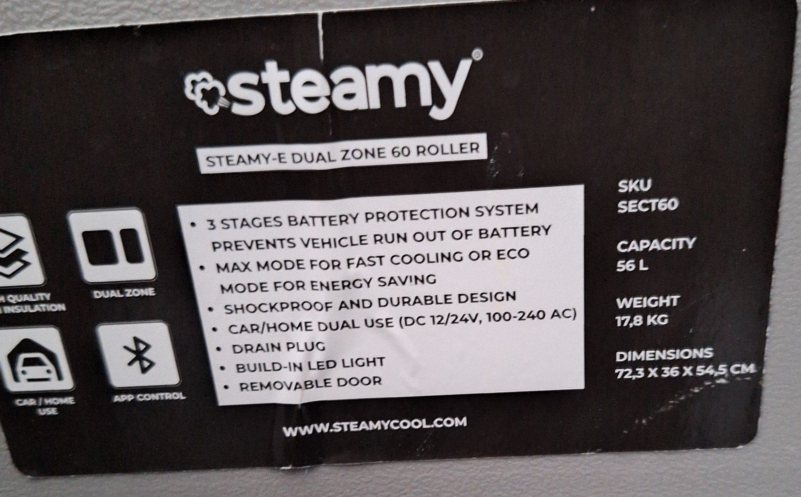 Steamy 60 liter compressor koelbox, Ophalen, Zo goed als nieuw, Koelbox, Compressor