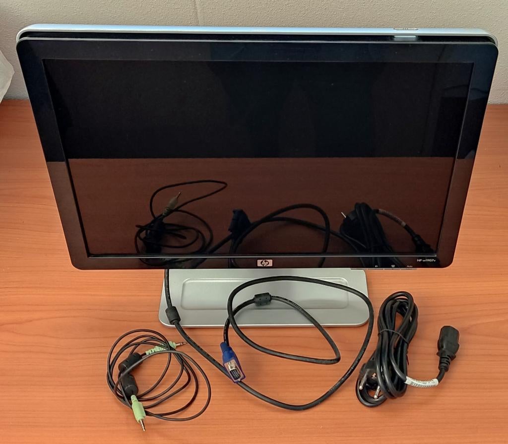 HP w1907v Monitor Scherm Computerscherm, Ophalen, Hp, DisplayPort, Ingebouwde speakers