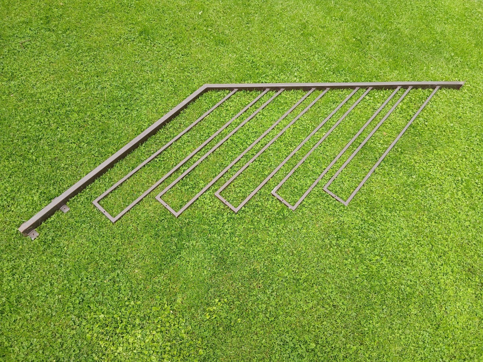 Robuuste IJzeren Trapleuning/Traphek, 161.5 cm, Industriëel, Ophalen, Gebruikt, 250 mm of meer, Overige typen