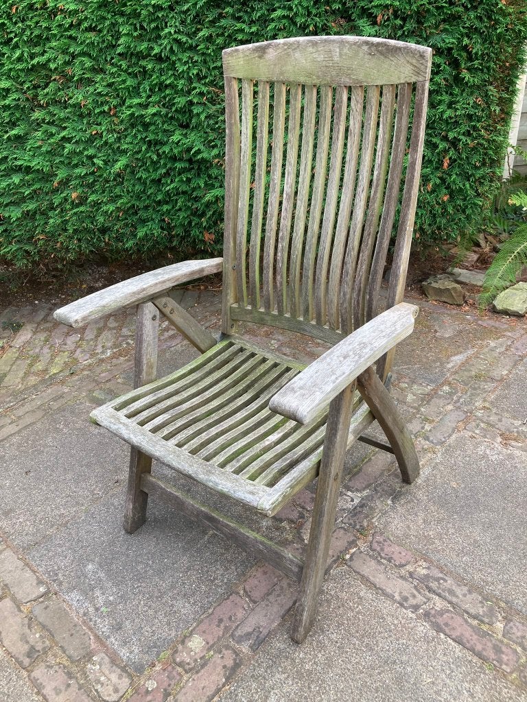 Teak Tuinstoel van Teak & Garden, Ophalen, Gebruikt, Hout, Verstelbaar