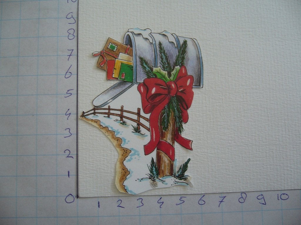nr. 666 - uitgeknipt 3d plaatje kerst, Hobby en Vrije tijd, Kaarten | Zelf maken, Ophalen of Verzenden, Nieuw, Kerst, Knipvel