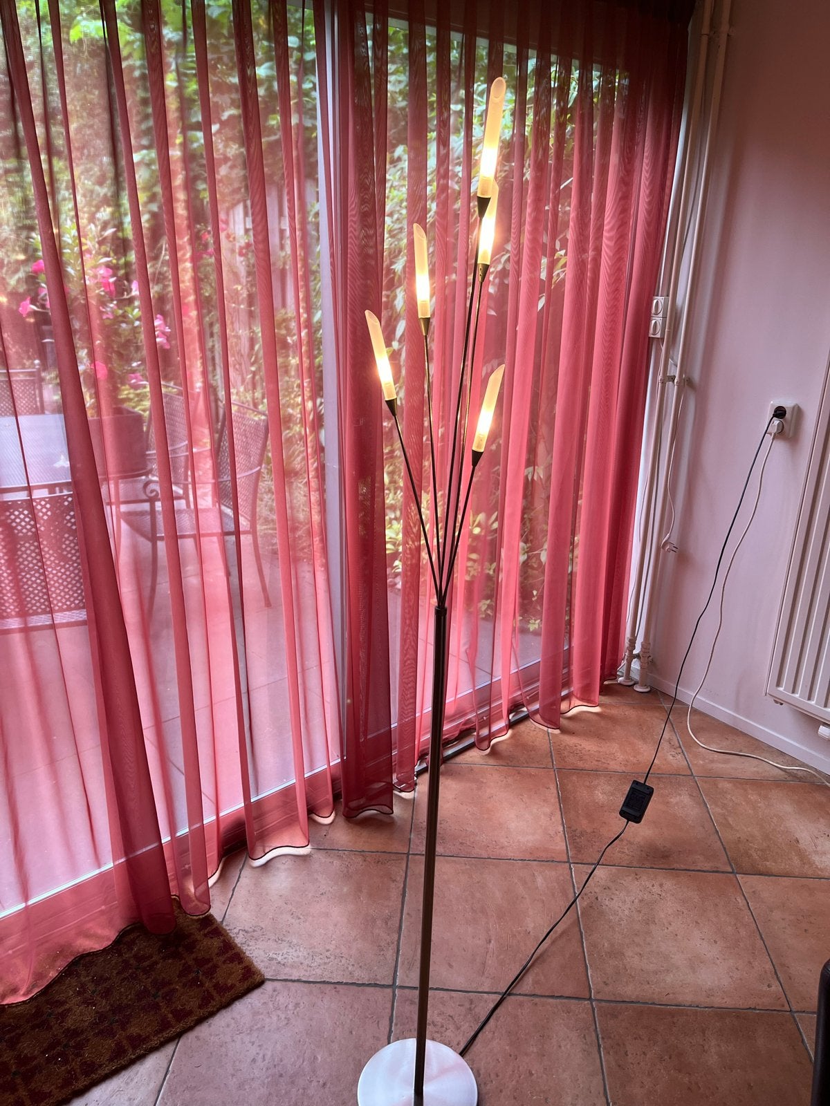 Harco Loor vloerlamp RVS met voetdimmer, Ophalen, Gebruikt, Overige fittingen, Metaal