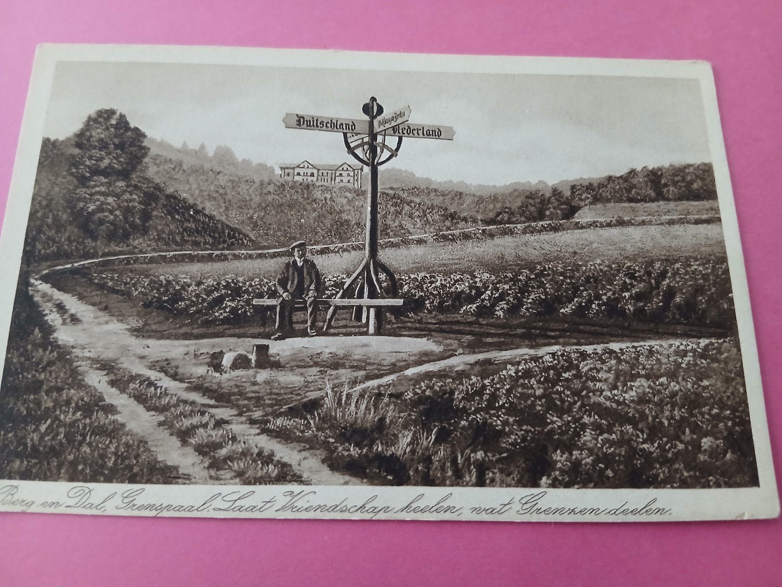 ANSICHTKAART  BERG EN DAL, Antiek en Kunst, Kunst | Etsen en Gravures, Verzenden, Landschap, 1900 - 1949