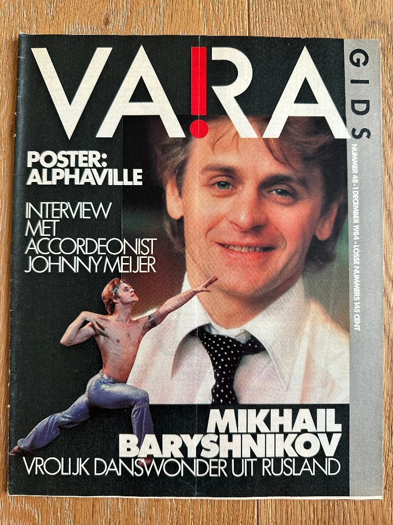 VARA Gids 1 dec 1984, Mikhail Baryshnikov, Alphaville,, Ophalen of Verzenden, Gelezen, Muziek, Film of Tv