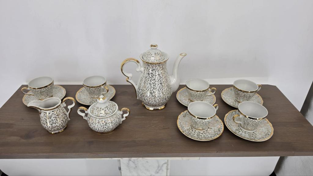 Vintage Versailles Porseleinen Koffie / Theeservies | 11, Antiek en Kunst, Antiek | Servies compleet, Ophalen of Verzenden