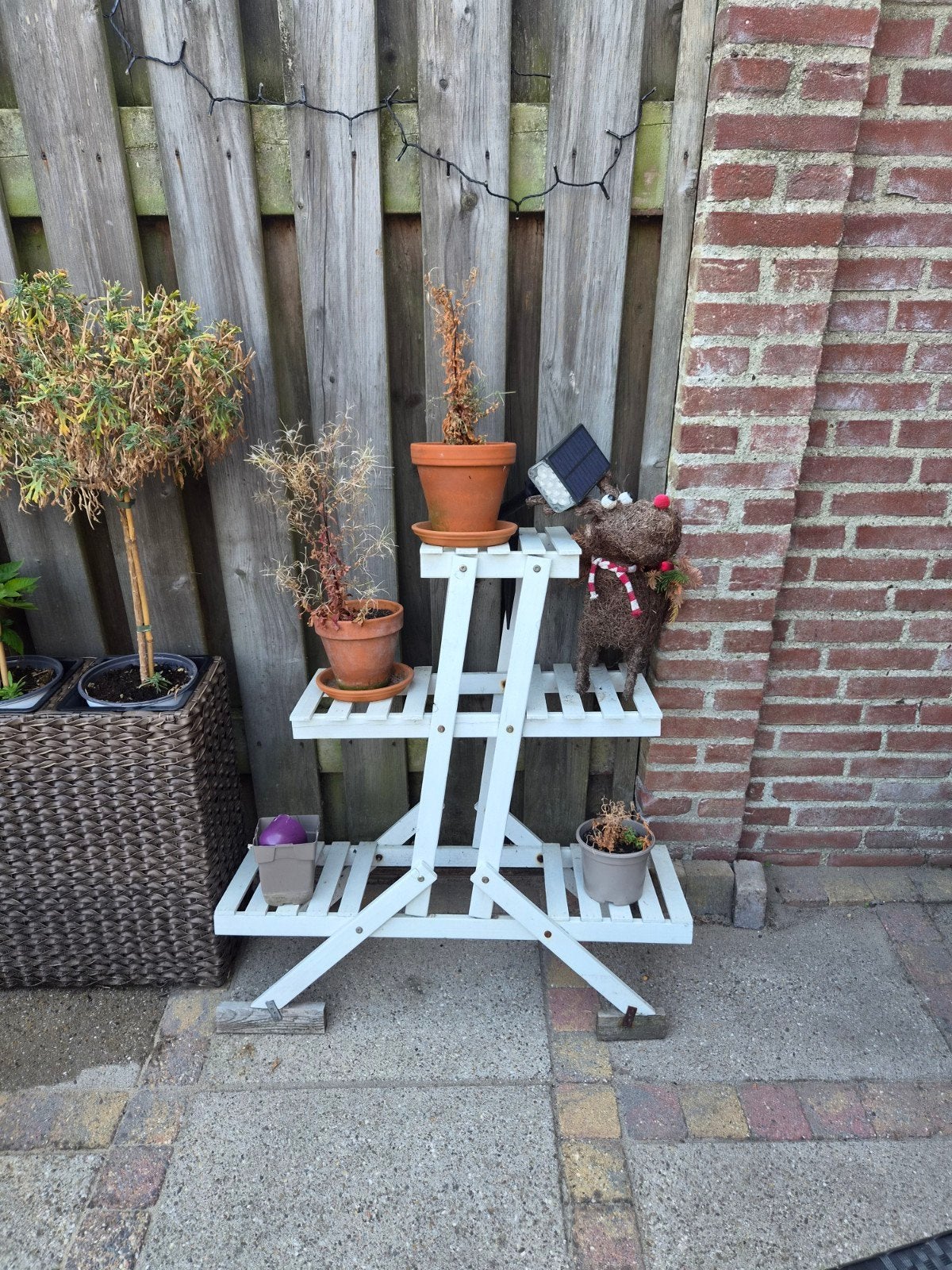 free white plant stand, Ophalen, Gebruikt, 60 tot 100 cm, 60 cm of meer