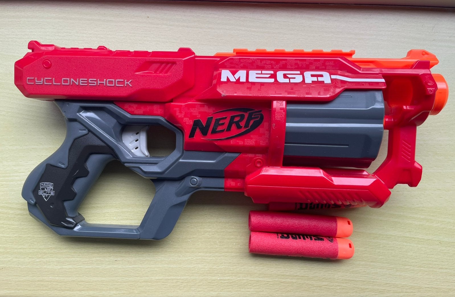 Nerf - Mega Cycloneshock, Ophalen of Verzenden, Gebruikt