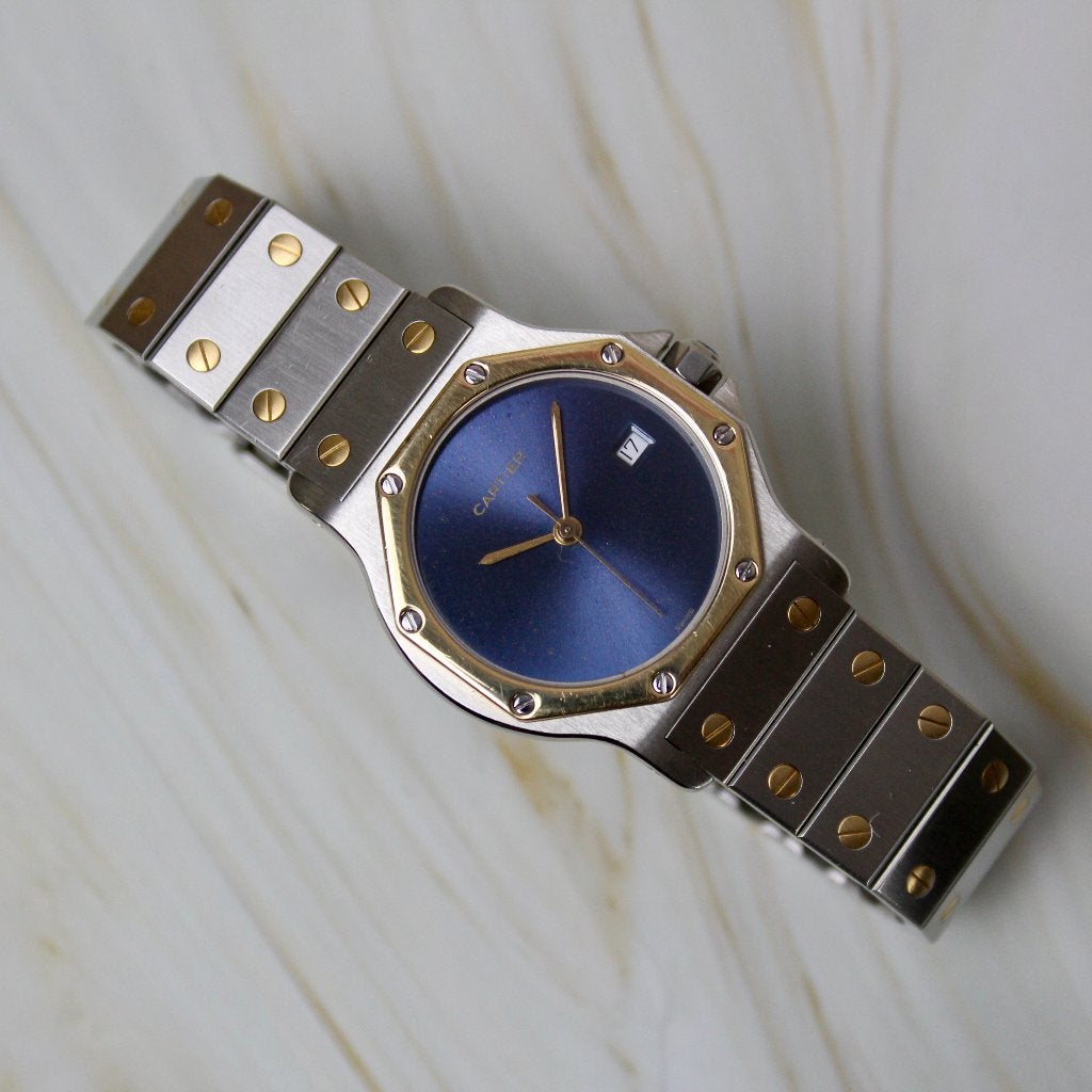 Cartier Santos Octagon - 187902, Overige merken, Staal, Cartier, Gebruikt