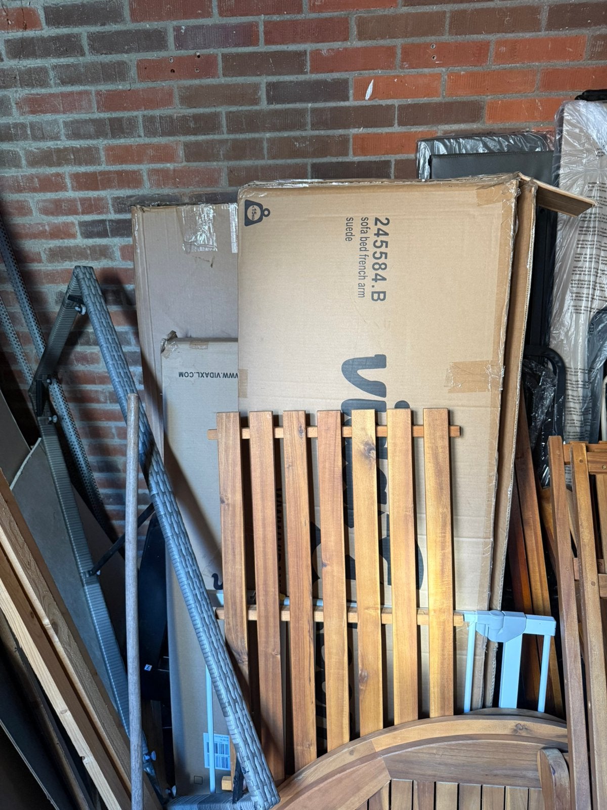 Partij houten tuinmeubelen –incompleet/voor handige klusser, Ophalen, 1 tot 2 meter, Minder dan 3 meter, Zo goed als nieuw