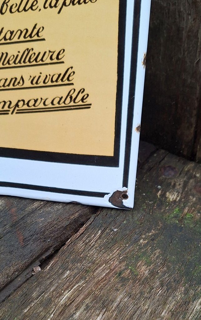 Emaille reclamebord Ultra voor potten en pannen., Verzamelen, Reclamebord, Gebruikt, ., Ophalen of Verzenden