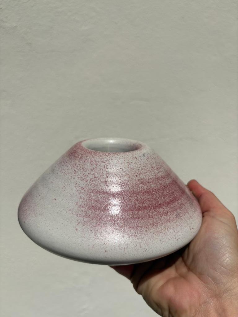 Vintage keramiek vaas living retro jaren 70 ook leuk icm hk, Ophalen of Verzenden