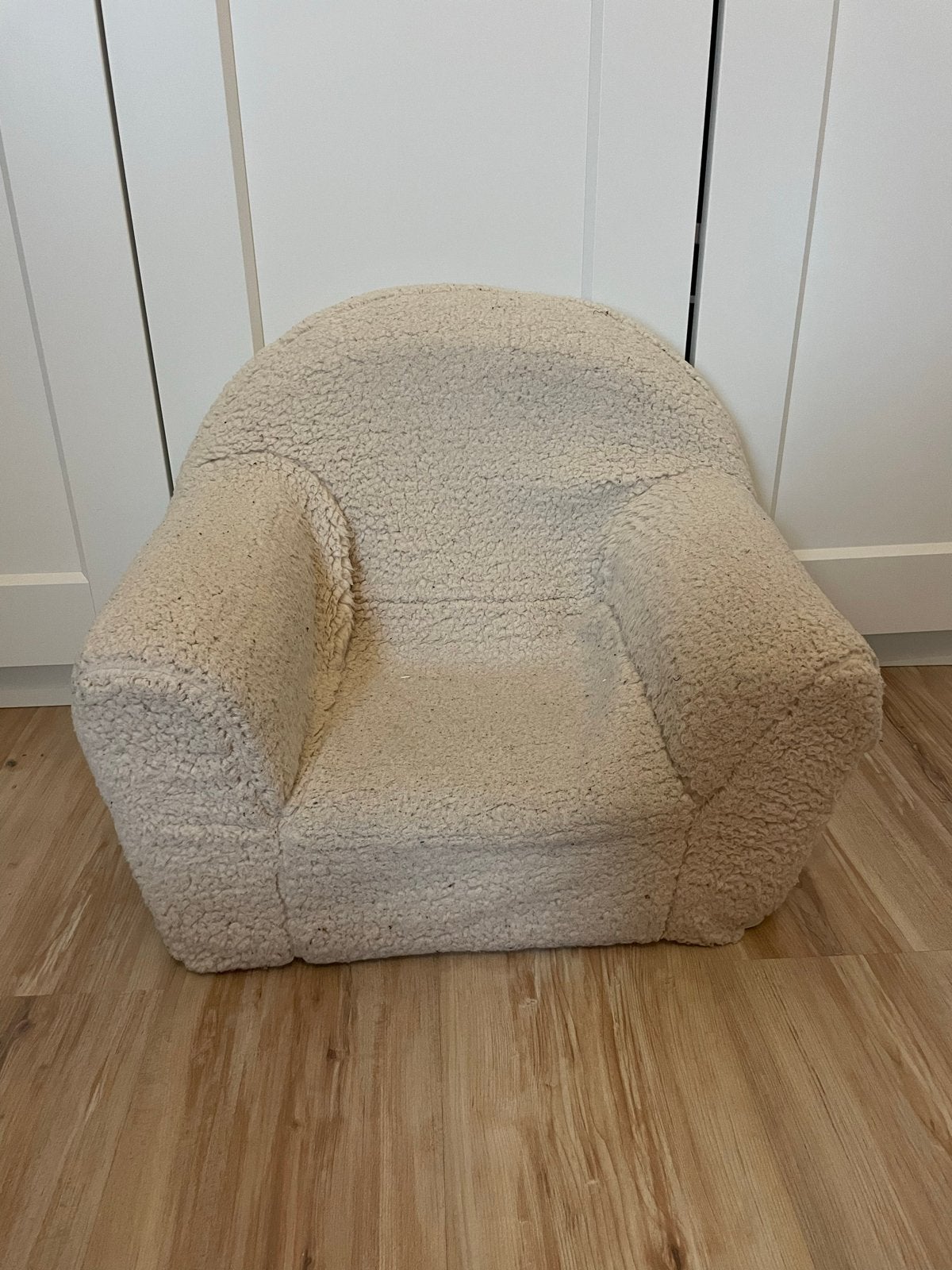 Comfortabele teddy stoel voor kinderen, Ophalen, Gebruikt, Beige