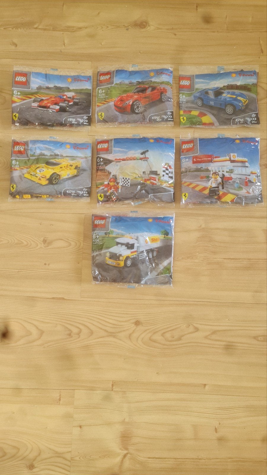 Lego Shell V-Power Ferrari promotie sets (7 stuks), Lego, Nieuw, Ophalen of Verzenden, Complete set