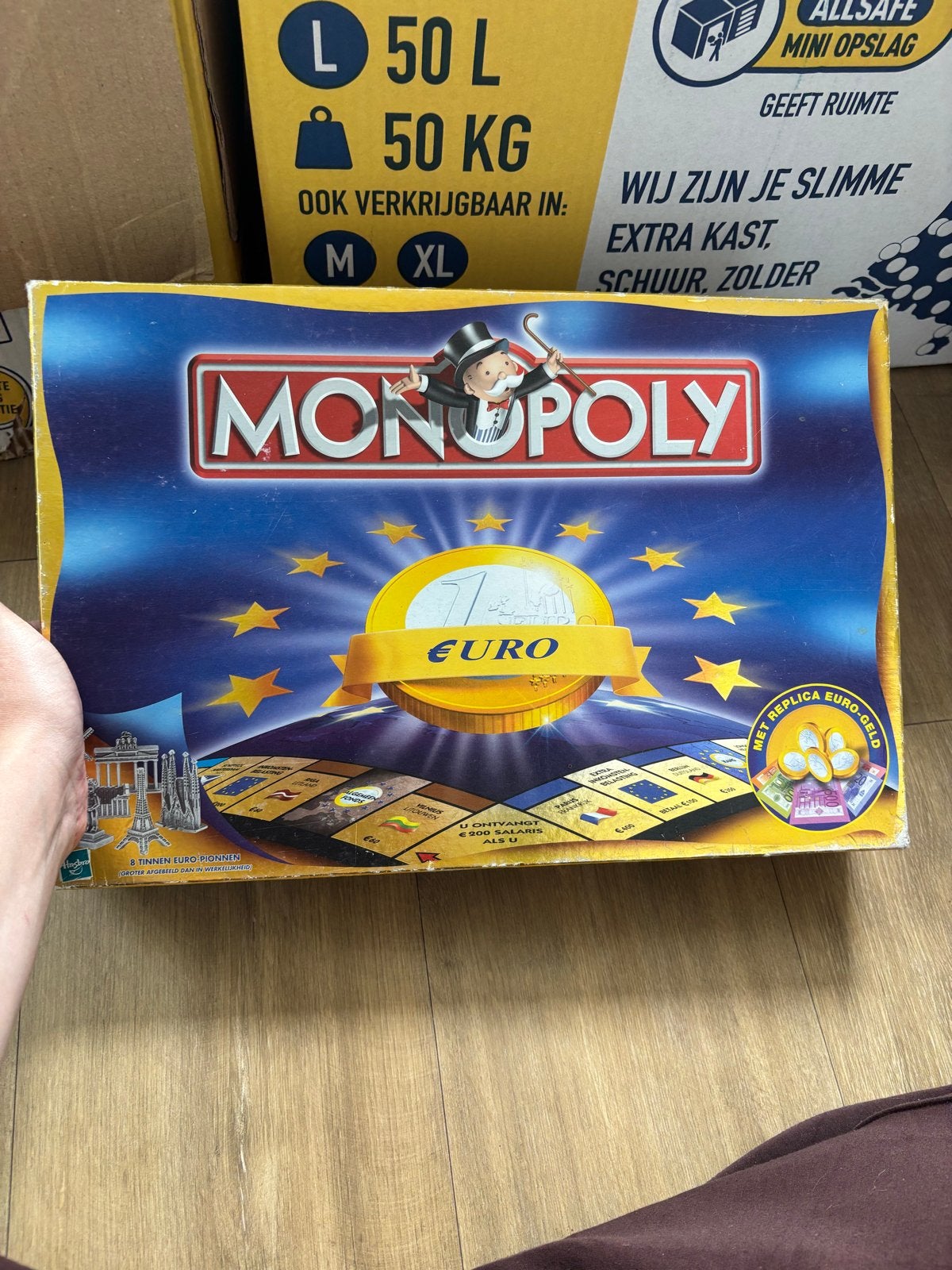 Monopoly Euro Editie - Compleet met beschadiging, Ophalen of Verzenden, Gebruikt