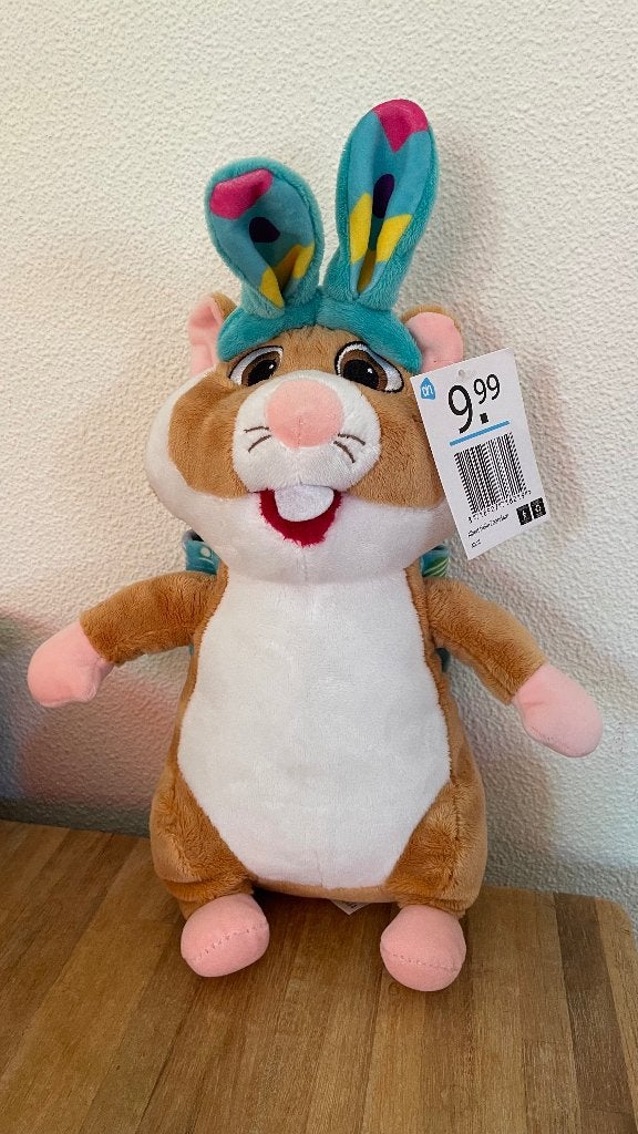 AH Knuffel Paashaas met rugzaak en paashaasoren, Hamster, Nieuw, Ophalen of Verzenden, Middelgroot (20 tot 80 cm)
