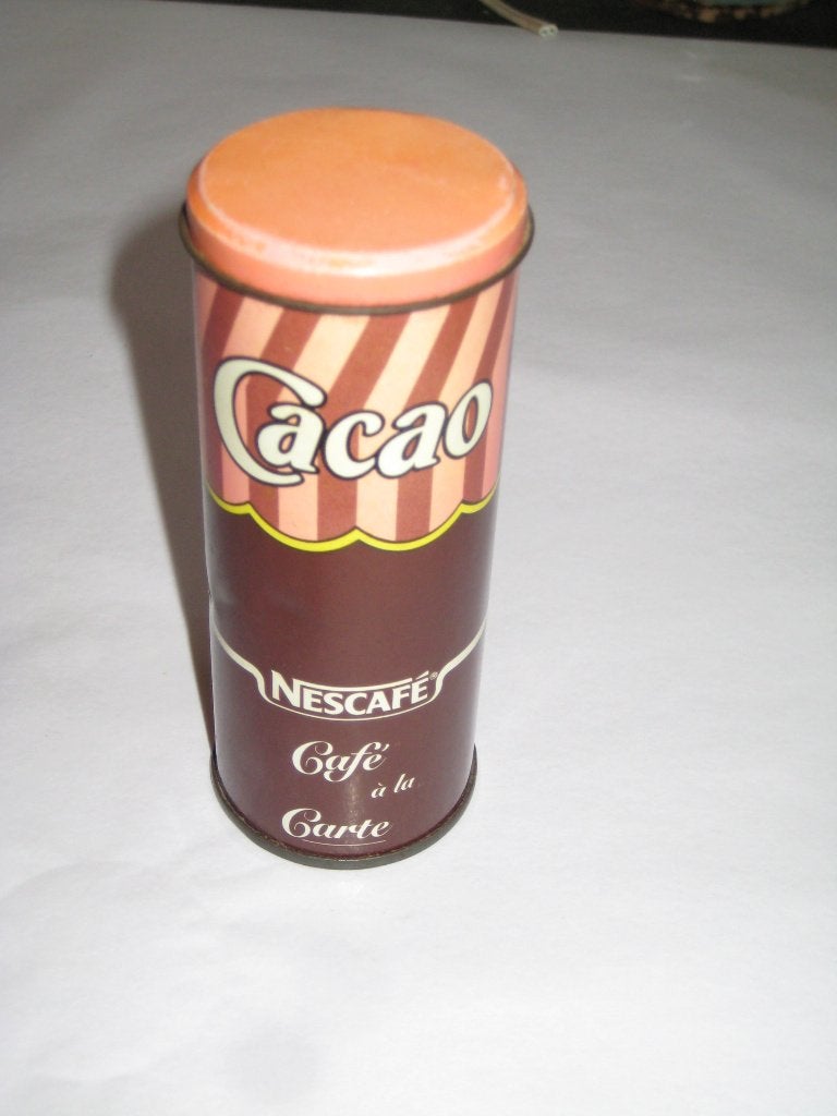 Blikje cacao nescafe cafe a la carte, Ophalen of Verzenden, Zo goed als nieuw, Overige