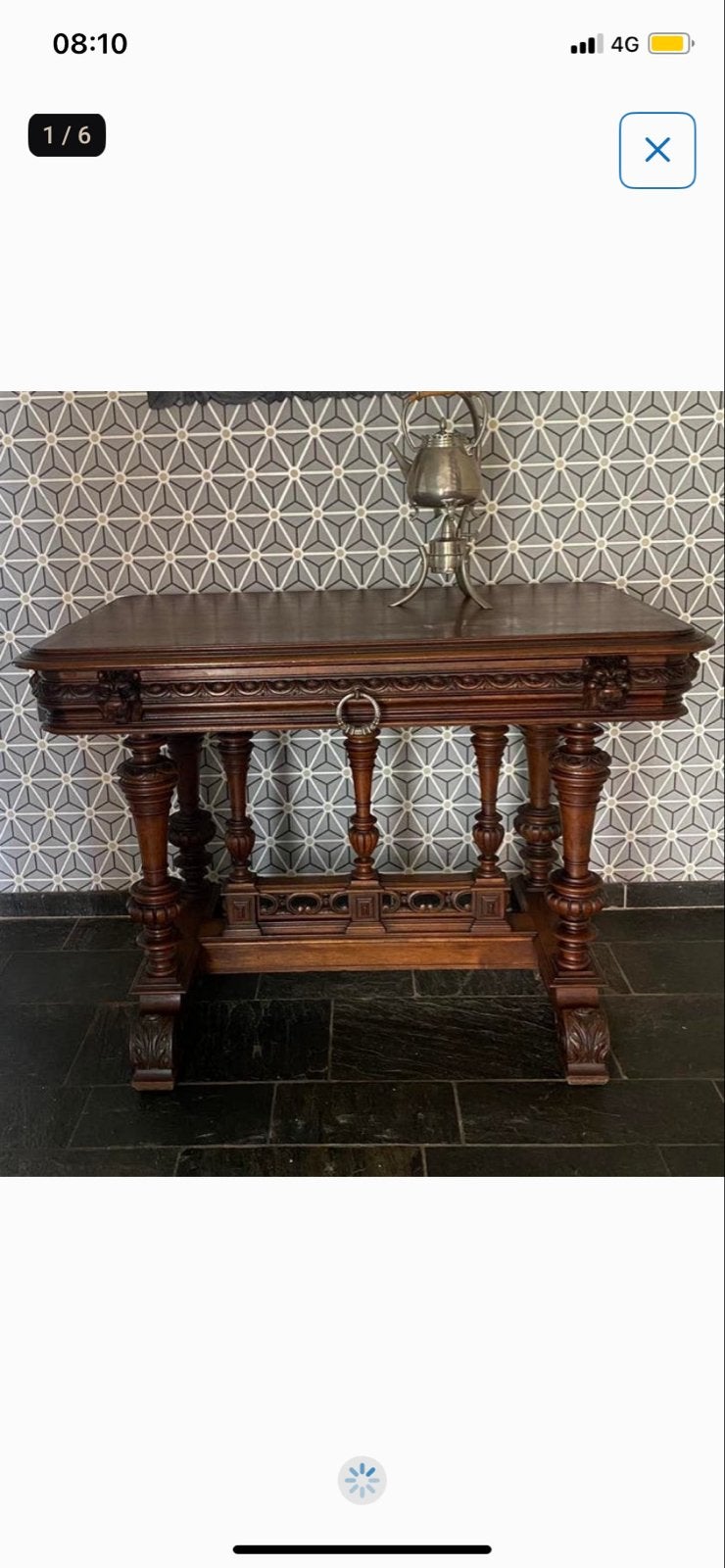 Prachtig antiek bureau, Ophalen