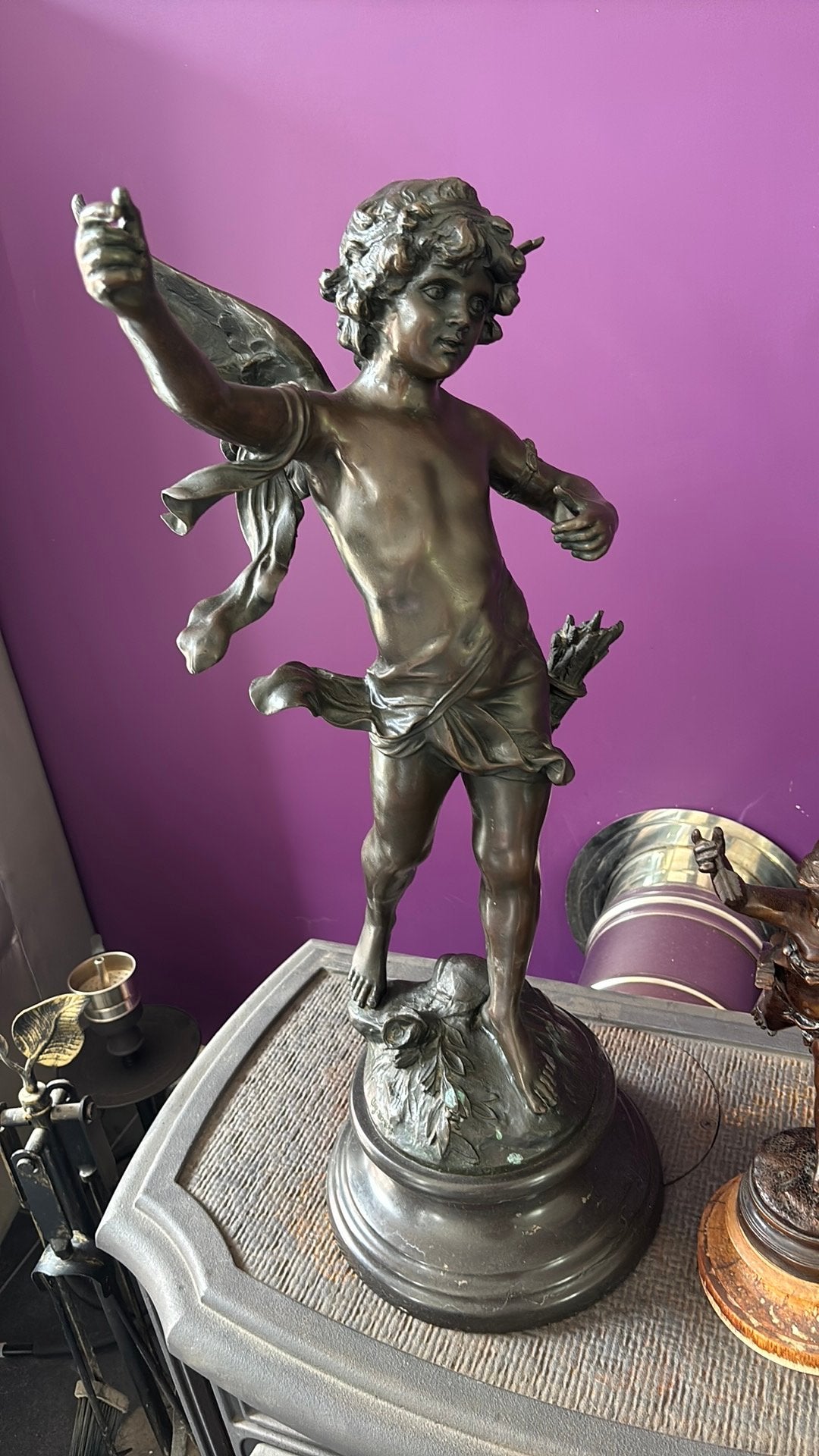 Cupido Gemaakt door Auguste Moreau 1834-1917, Antiek en Kunst, Ophalen of Verzenden, Brons