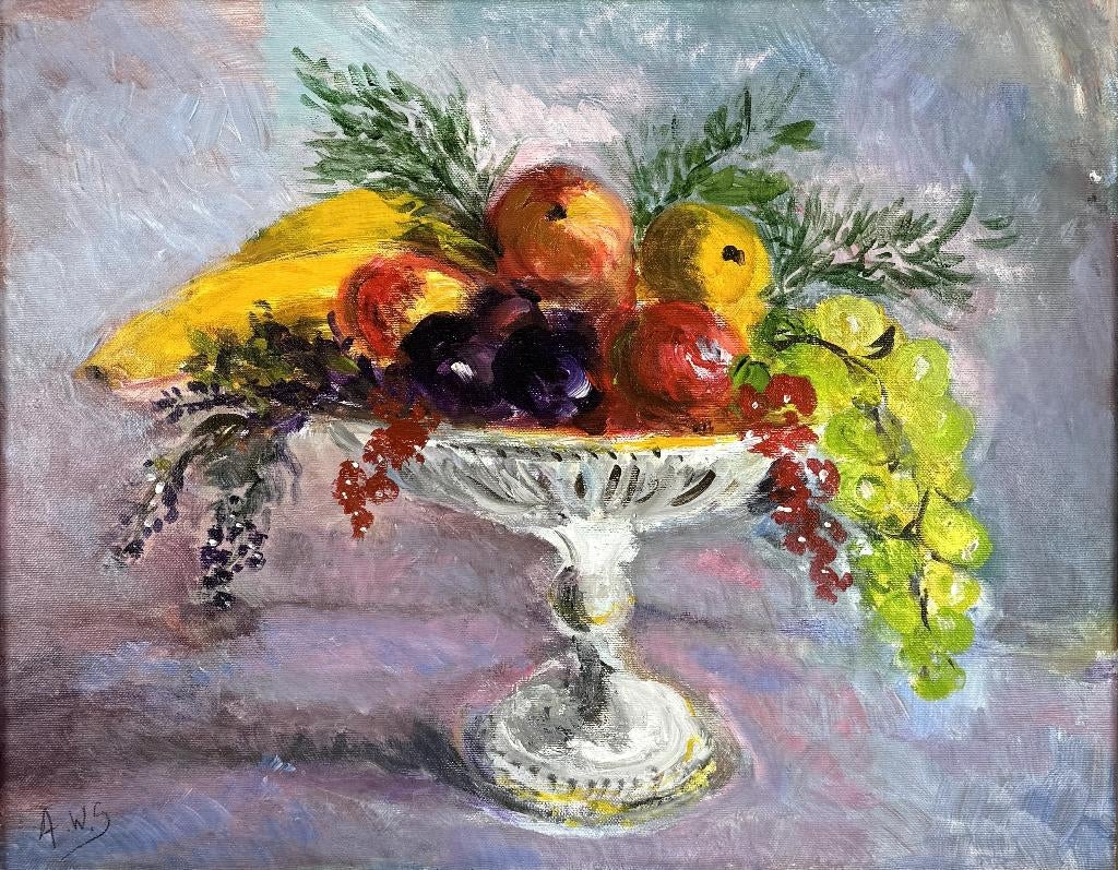 310. Olieverfschilderij, A.W. Schreuder, 2003., Ophalen of Verzenden