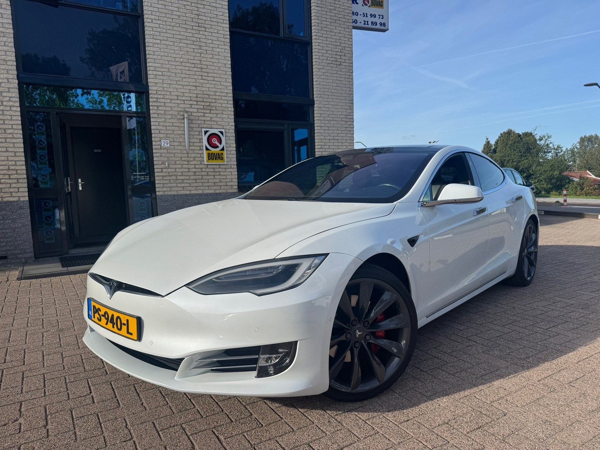 Tesla Model S 75D Base- panodak- vol fijne en luxe opties, Auto's, Gebruikt, 85 kWh, Wit, 210 min