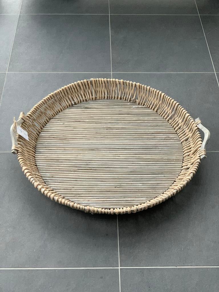 NIEUW Rotan dienblad XL Ø80cm, Ophalen, Nieuw, Rond, Hout