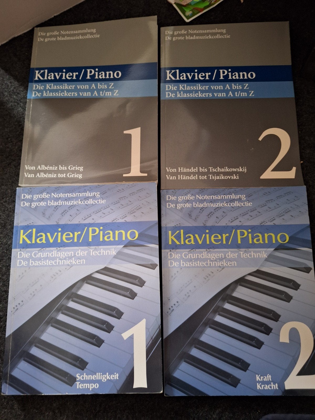 Grote bladmuziekcollectie: 4 pianoboeken klassieke muziek, Klassiek, Nieuw, Ophalen of Verzenden, Artiest of Componist