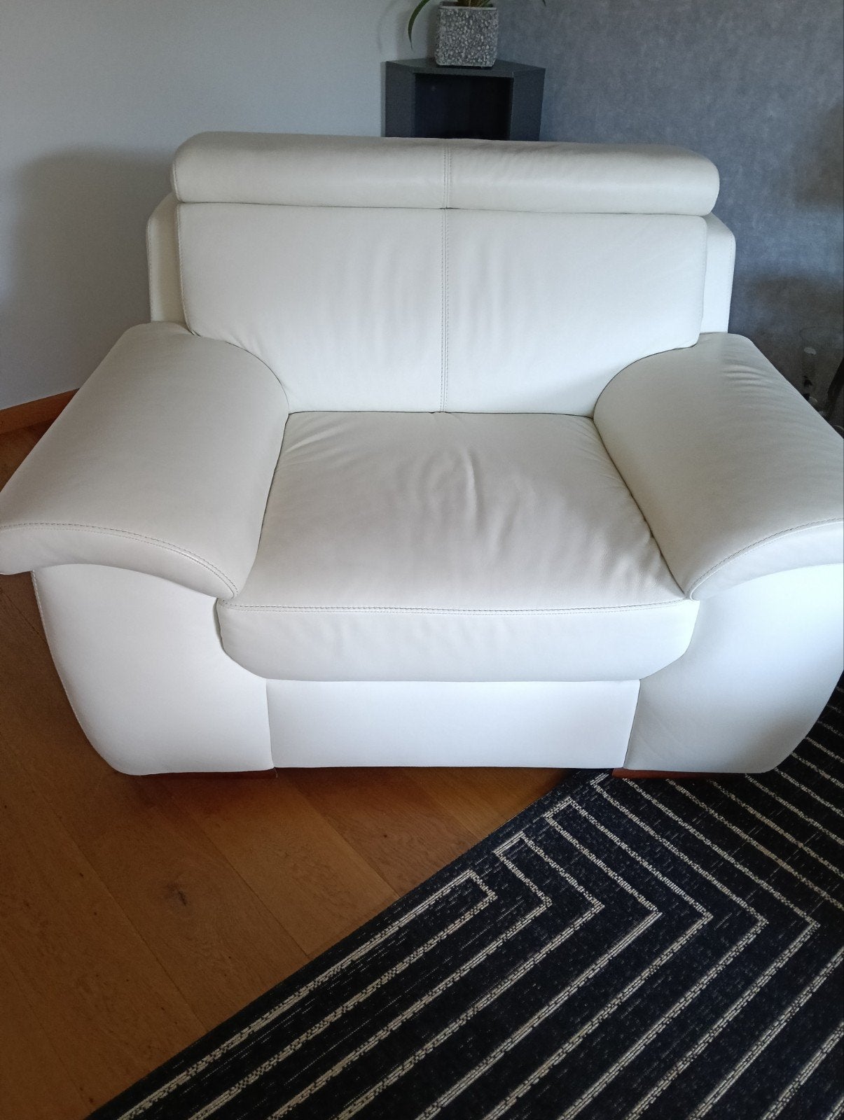 Leren Loveseat - Crème Wit, Ophalen, Gebruikt, Overige maten, Minder dan 150 cm