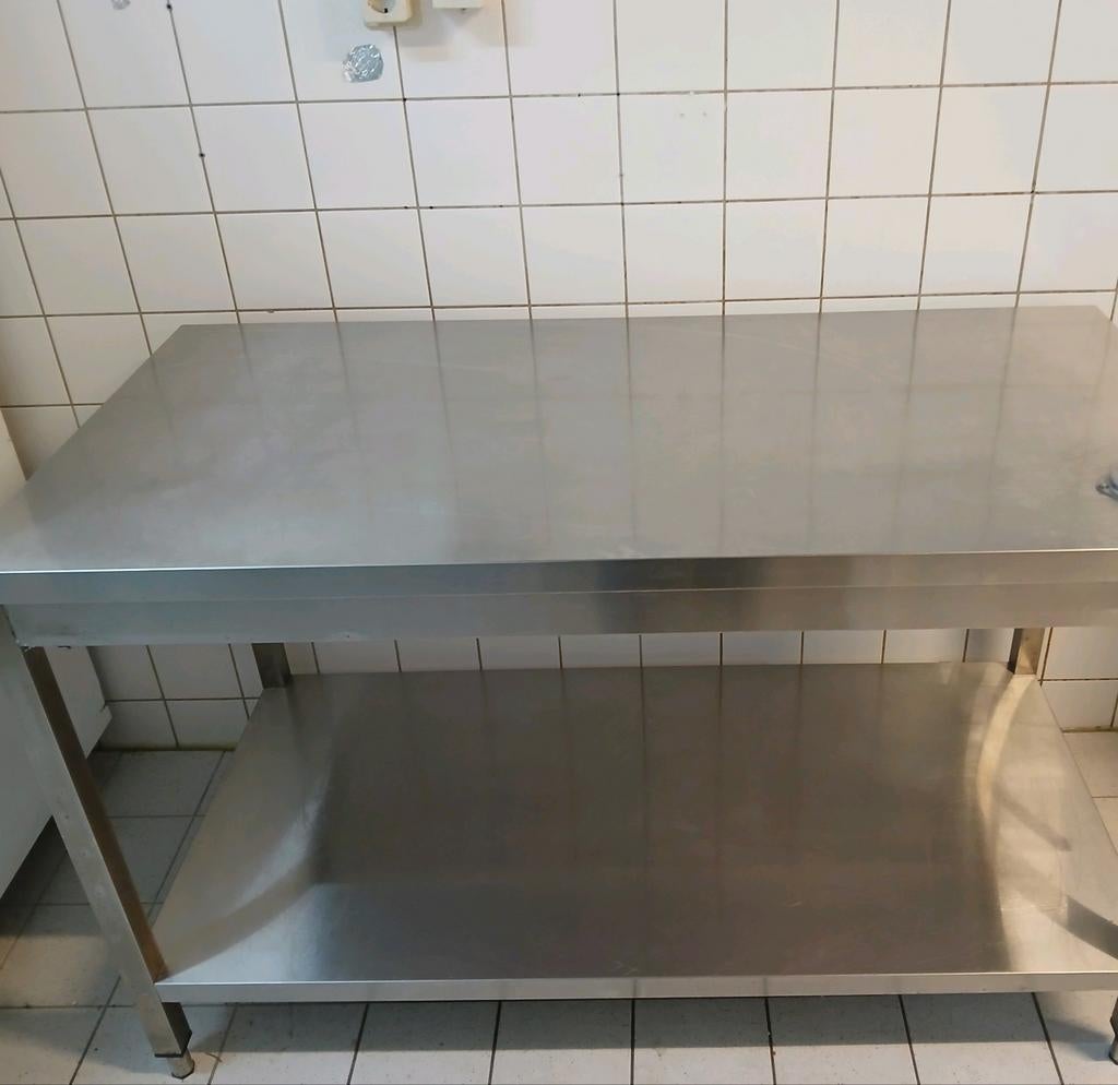 RVS Werkbank, Doe-het-zelf en Verbouw, Werkbanken, Ophalen, Gebruikt, 120 tot 170 cm