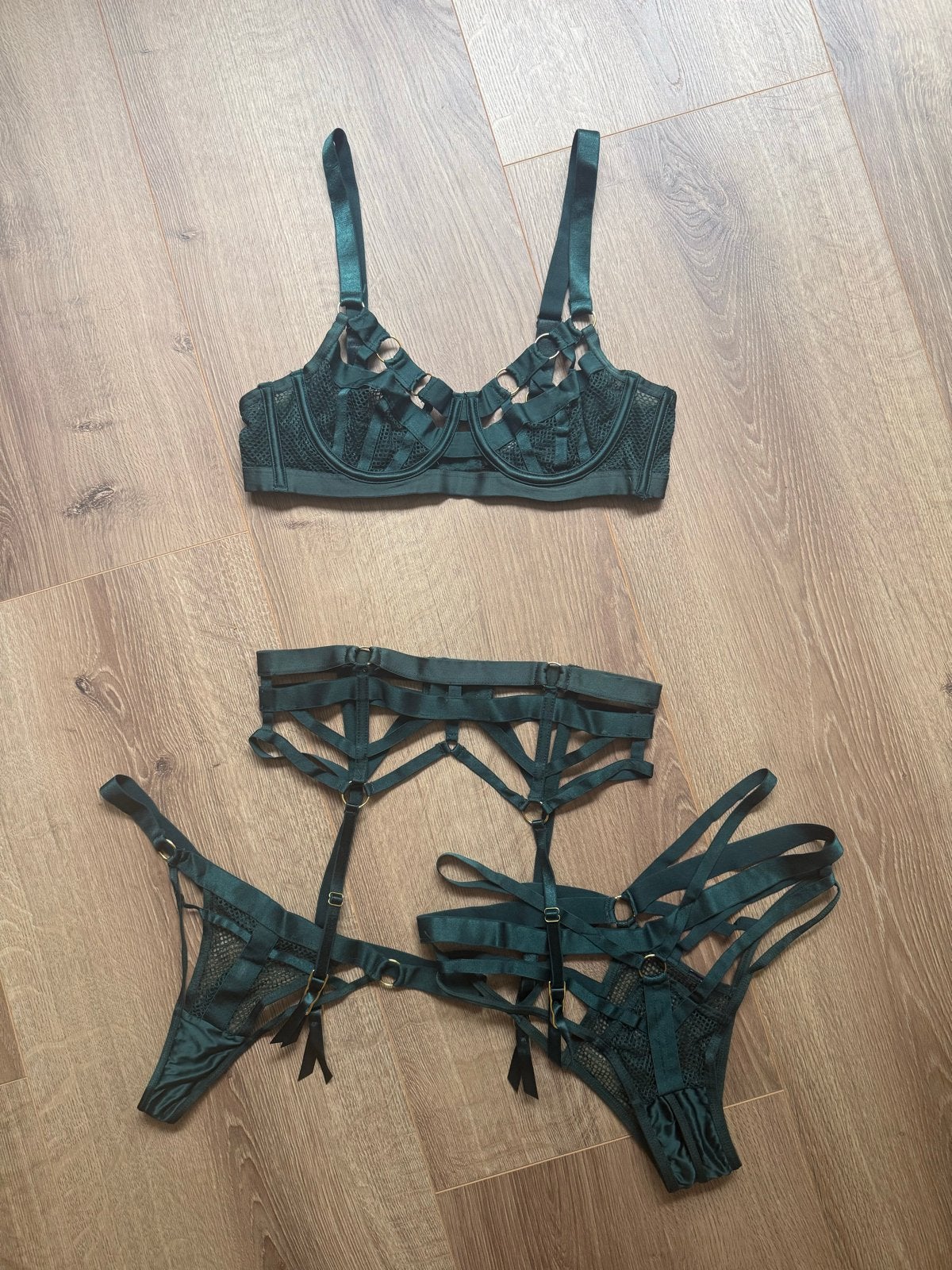 Hunkemoller Private Collection lingerieset groen, Verzenden, Groen, Setje